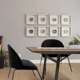 Black upholstered chair VELVO with slim metal legs at a dining table by hjh OFFICE
