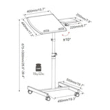 Technical drawing of the Standing desk VM-SL with a height of 675 to 1000 mm by hjh OFFICE