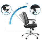 Backrest adjustment mechanisms with a 90-degree tilt angle of the SEDIOLO B Home Office Chair by hjh OFFICE