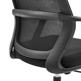 Black mesh backrest and frame of the Home Office Chair Explorer by MyBuero
