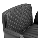 Diamond stitching of the backrest of the Criss-Cross 10 Home Office Chair in black by hjh LIVING