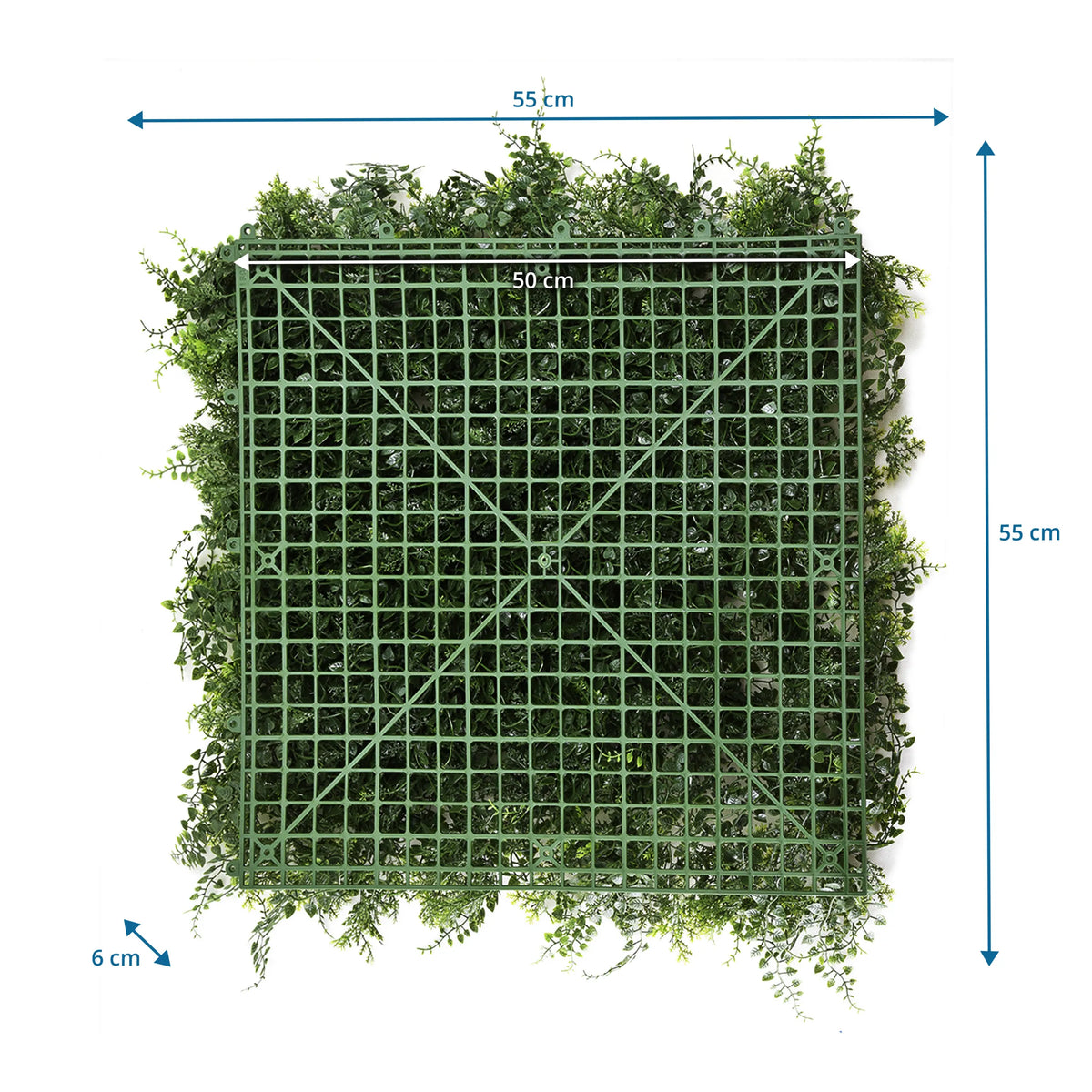 Dimensional drawing of the Plant mat LEAFLUXE 2 with 55 × 55 cm by hjh LIVING