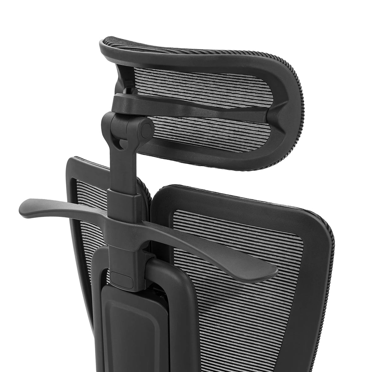 Adjustable headrest with mesh cover of the Professional Office Chair Ergo U2 Flex3 in black by hjh OFFICE
