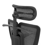 Adjustable headrest with mesh cover of the Professional Office Chair Ergo U2 Flex3 in black by hjh OFFICE