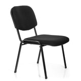 Black Four-legged chair XT 600 XL with upholstered seat and backrest by hjh OFFICE – 360-degree view (front three-quarter view 60°)