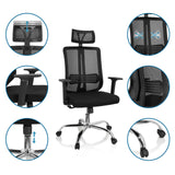 Home Office Chair ZH 200 in black with adjustable headrest and gas spring by hjh OFFICE