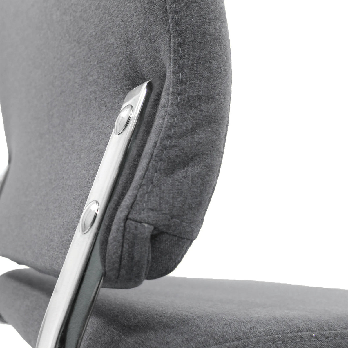 Side frame bracket with dark grey fabric upholstery of the Home Office Executive Chair CHARLES I by hjh OFFICE