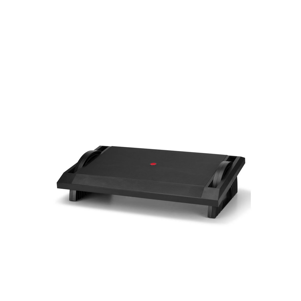 Black Footrest PODI I with two side carrying handles by hjh OFFICE – 360-degree view (side profile 80°)