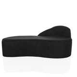 Black Lounge Sofa BARACOA with organic shape and integrated backrest by hjh OFFICE – 360-degree view (front view 0°)