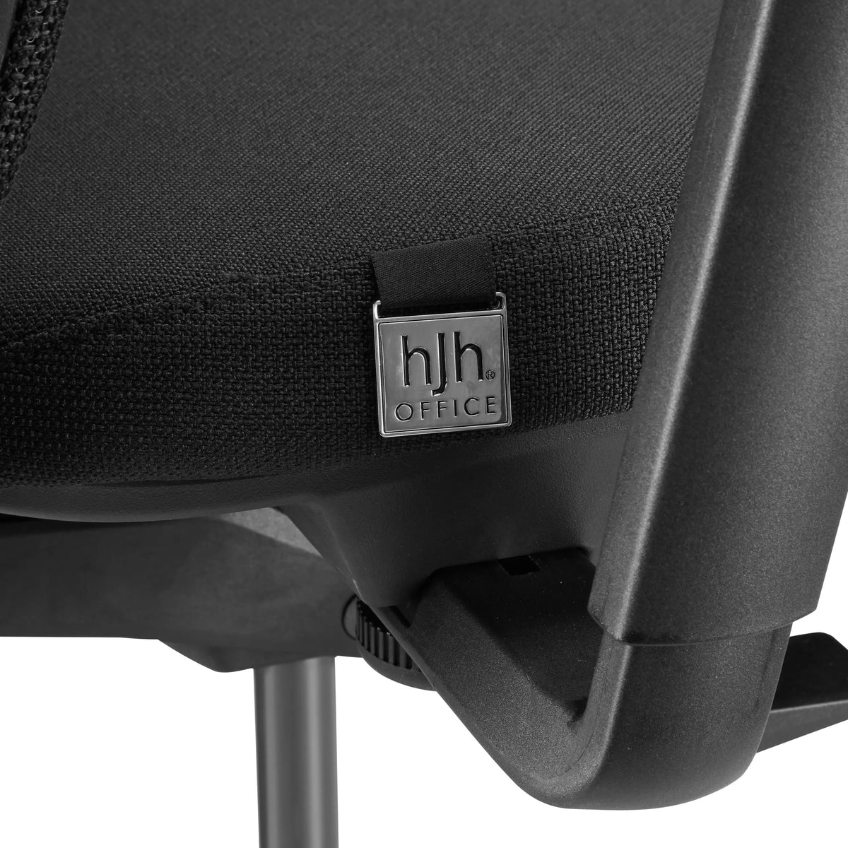 Brand logo on the upholstery of the Professional Office Chair Skandis by hjh OFFICE