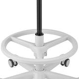Five-star base with castors and round footring of the WORK MF2 W work chair by hjh OFFICE