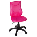 Pink Swivel Chair – Children KIDDY BASE with mesh back and black five-caster base by hjh OFFICE – 360-degree view (front view 20°)