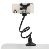 Black Mobile phone & tablet holder FLEXMOBI with flexible gooseneck and stand by hjh OFFICE