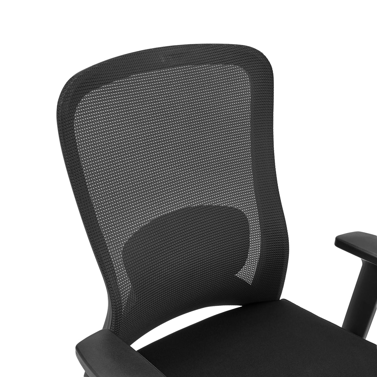 Breathable mesh backrest of the Top Work 44 Work Chair in black by hjh OFFICE
