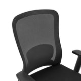 Breathable mesh backrest of the Top Work 44 Work Chair in black by hjh OFFICE