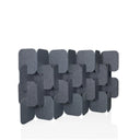 Graue Trennwand FLEXMIUT PLUG aus Filz in versetzter Anordnung als vierteiliges Set von hjh OFFICE