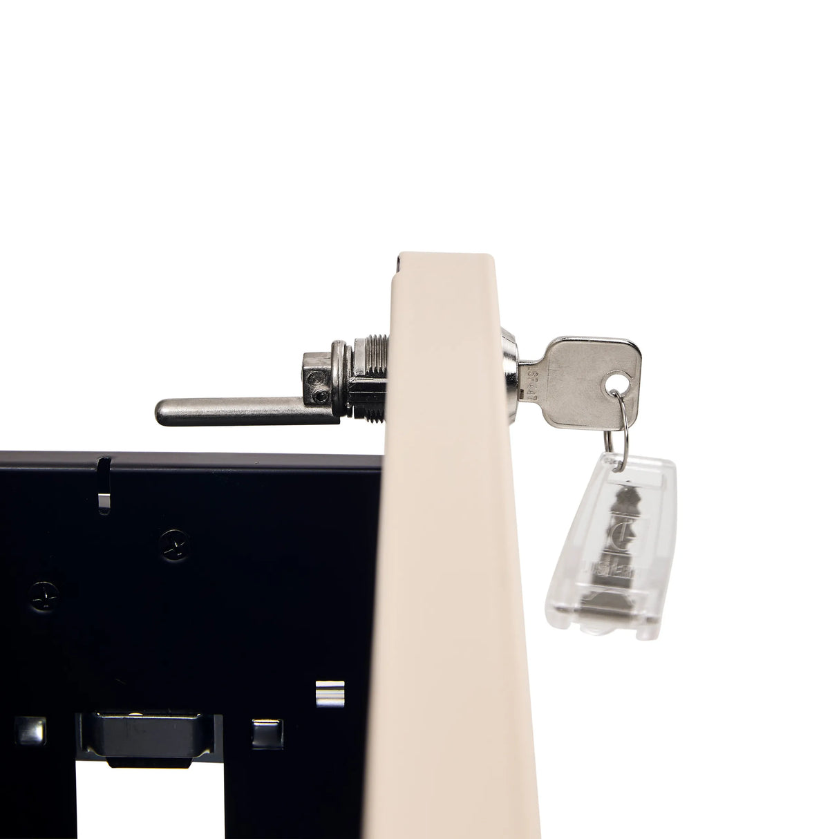 Lock cylinder with key in the lock of the beige metal Mobile Drawer Unit COLOR PLUS I by hjh OFFICE