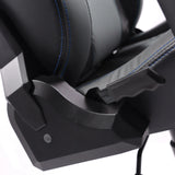 Adjustment mechanism and padding of the Gaming chair GAMEBREAKER POLARYS I in grey and blue by hjh OFFICE