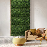 Green Plant mat LEAFLUXE 2 as vertical wall decoration in a living area by hjh LIVING