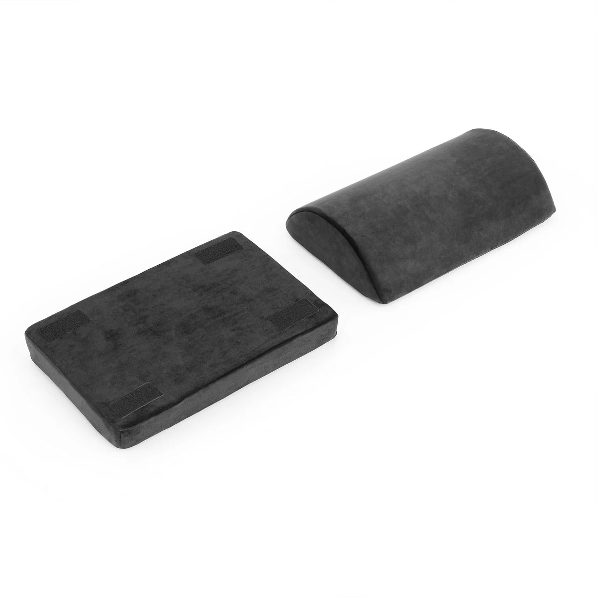 Two black cushions for the Podi Velvet 1 Footrest by hjh OFFICE