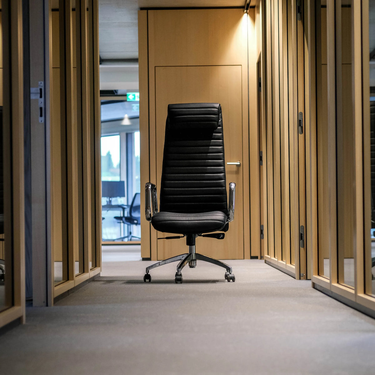 Luxury Executive Chair ASPERA 20 in black with quilted upholstery and silver armrests by hjh OFFICE