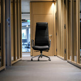 Luxury Executive Chair ASPERA 20 in black with quilted upholstery and silver armrests by hjh OFFICE