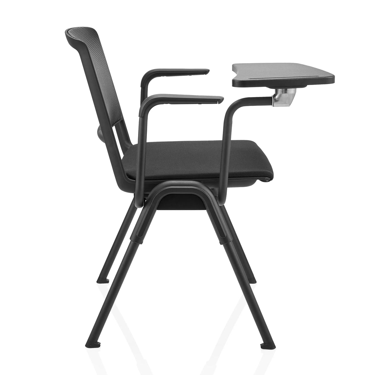 MEET WA clipboard in black on a chair with armrests and a mesh backrest by hjh OFFICE