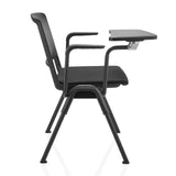 MEET WA clipboard in black on a chair with armrests and a mesh backrest by hjh OFFICE