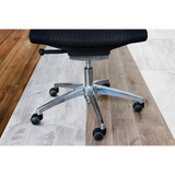Black 5x ROLO 10mm/50mm castors for hard floors with a polished star base by hjh OFFICE