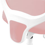 White plastic frame details of the pink seat shell of the children's chair KID ERGO by hjh OFFICE
