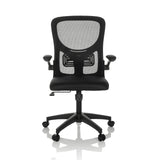 Black Home Office Chair BELIO with mesh back and five-caster base by hjh OFFICE – 360-degree view (front view 0°)