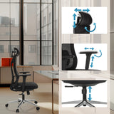 Adjustable headrest, armrests and seat height of the Professional Office Chair KAMIAK by hjh OFFICE