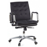 Schwarzer Profi-Chefsessel VILLA 10 mit gestepptem Bezug und verchromten Armlehnen von hjh OFFICE
