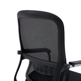 Breathable mesh backrest of the Ergomy Meet cantilever chair in black by hjh OFFICE