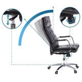 Adjustment mechanisms for seat height, tilt and swivel of the Professional Executive Chair VILLA 20 by hjh OFFICE