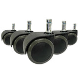 5x ROLO EASY 11mm/50mm Hard floors - Castors 
