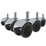 5x ROLO LUX 10mm/50mm Hard floors - Castors 