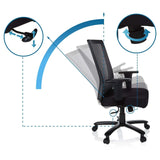 Adjustment mechanisms for backrest and seat height of the Swivel Chair XXL EXTENDER by hjh OFFICE