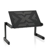 VM-SA II desk pad in black with perforated storage area and adjustable frame by hjh OFFICE