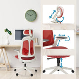 Adjustment options for the headrest, armrests and seat height of the Professional Office Chair ARCEO WF by hjh OFFICE