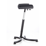 Black standing aid TOP WORK 30 with padded seat and four-point base by hjh OFFICE – 360-degree view (front view 20°)