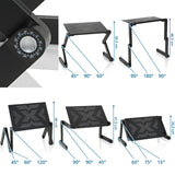 Adjustable tilt angles and height dimensions from 26.5 to 48.5 cm of the Desk Pad VM-SA II by hjh OFFICE