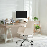 Beige Home Office Chair SOLAO CORD with armrests and castor base by hjh OFFICE