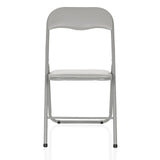 Grey Folding chair TUDELA BASIC with padded seat and backrest by hjh OFFICE – 360-degree view (front view 0°)
