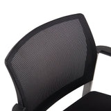 Black mesh backrest of the Four-legged chair MEET by hjh OFFICE