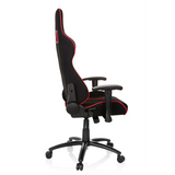 Black and red Gaming chair LEAGUE PRO I with two headrest openings and five-caster base by hjh OFFICE – 360-degree view (side profile 100°)