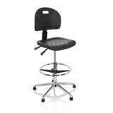Black Counter chair TOP WORK 23 I with backrest, footring and four-star base by hjh OFFICE