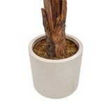 Trunk and cream-white plant pot of the Artificial plant BANANE I by hjh OFFICE