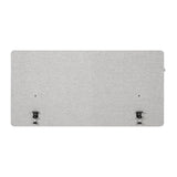 Light grey heather table partition FLEXMIUT D 120 with two black mounting clamps by hjh OFFICE