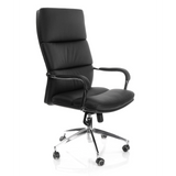 Black Professional Executive Chair BRUNELLO 20 with armrests and five-caster base by hjh OFFICE – 360-degree view (front three-quarter view 40°)